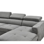 Roomfitters 122 Oversized Sectional Sofa Couch with Chaise Storage, Contemporary U-Shaped 7-Seater Sofa