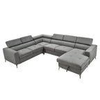 Roomfitters 122 Oversized Sectional Sofa Couch with Chaise Storage, Contemporary U-Shaped 7-Seater Sofa