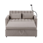 Roomfitters Convertible Loveseat Sofa Bed with USB Ports, Side Pockets, Cup Holders, and Swivel Phone Holder for Living Room