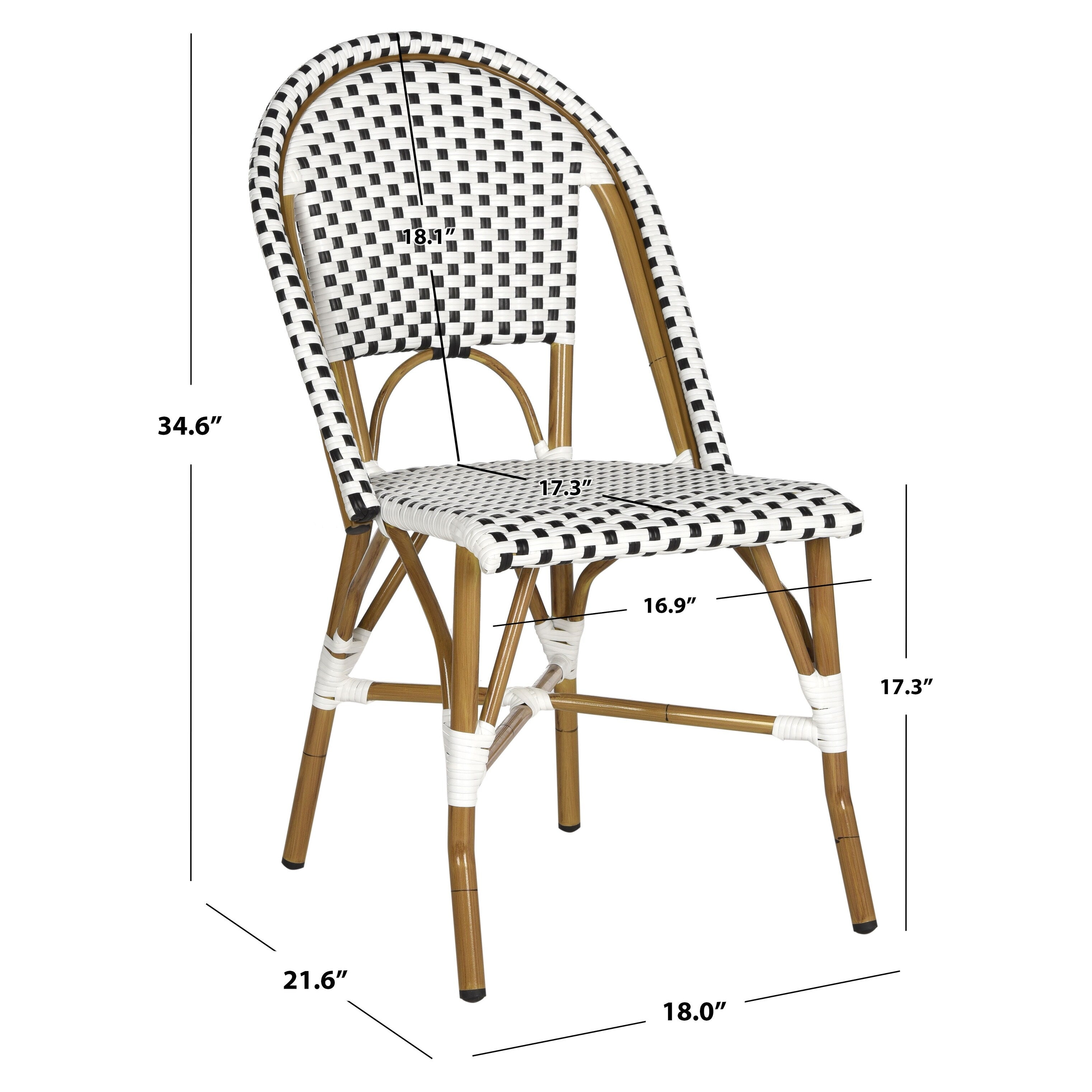 SAFAVIEH Marolyn Stackable Dining Chair (Set of 2) - 18W x 22D x 35H