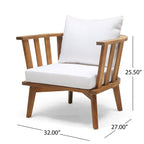 Sedona Acacia Wood Outdoor Club Chairs with Cushions (Set of 2) by Christopher Knight Home