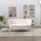 Small Mini Room Couch Two-Seater Sofa with Gold Metal Leg - 2 Seat