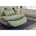 Swivel Glider Power Recliner with Bluetooth Speakers, Phone Holder, USB and Type-C Charging Ports, Hidden Arm Storage