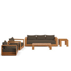 Tahoe Outdoor Patio Acacia Wood 5-Piece Furniture Set