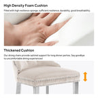 Upholstered Tufted Velvet Dining Chair with Solid Wood Legs Set of 6