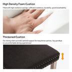 Upholstered Tufted Velvet Dining Chair with Solid Wood Legs Set of 6