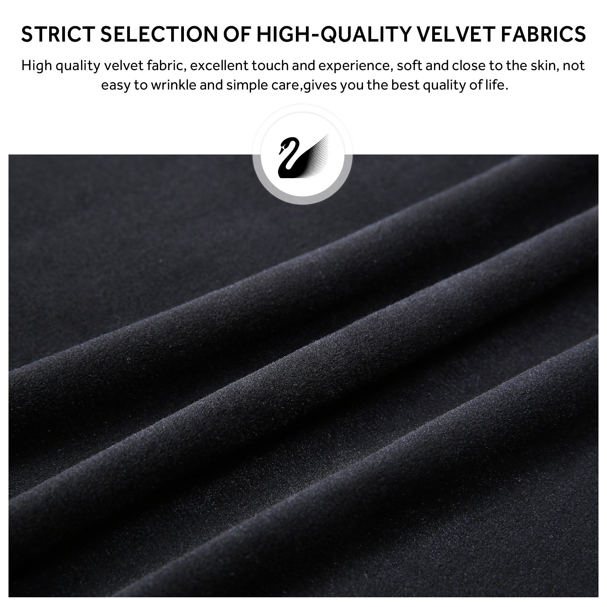 Upholstered Tufted Velvet Dining Chair with Solid Wood Legs Set of 6