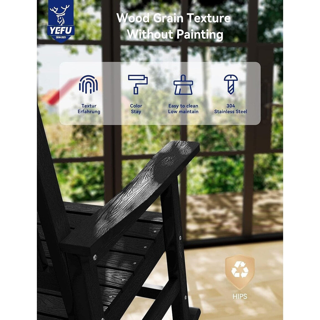 WINSOON All Weather Outdoor Rocking Chair, Set of 2