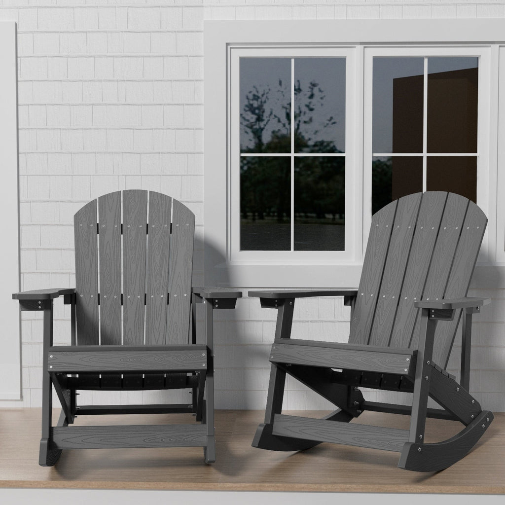 WINSOON All Weather Outdoor Rocking Chair, Set of 2
