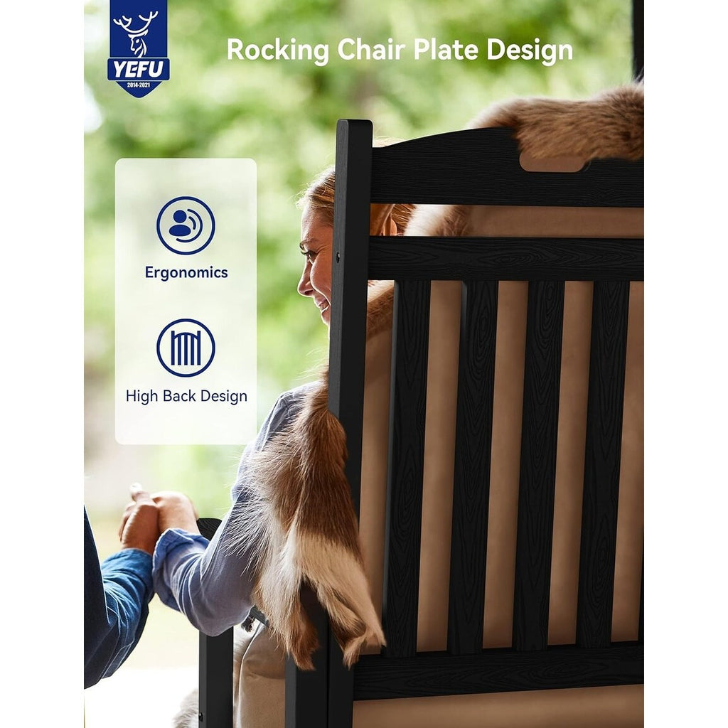 WINSOON All Weather Outdoor Rocking Chair, Set of 2