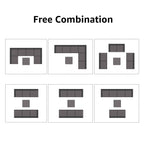 Wicker/ Steel 7-piece Outdoor Cushioned Sectional Sofa Set