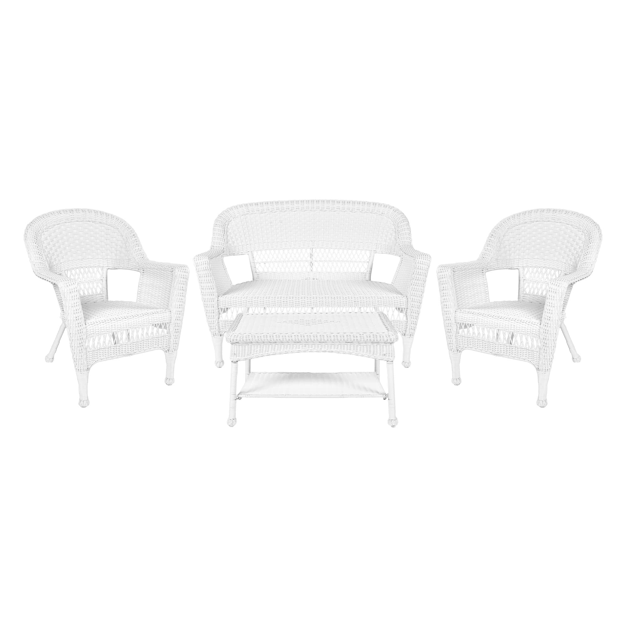 Wicker Patio 4-piece Conversation Set