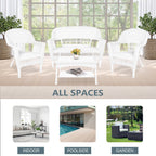 Wicker Patio 4-piece Conversation Set