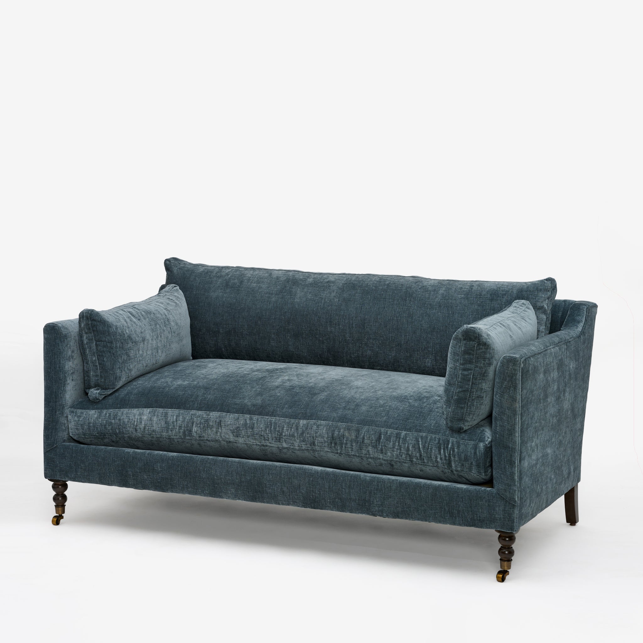 Canapé Madeline en cuir bleu fédéral robuste (71)