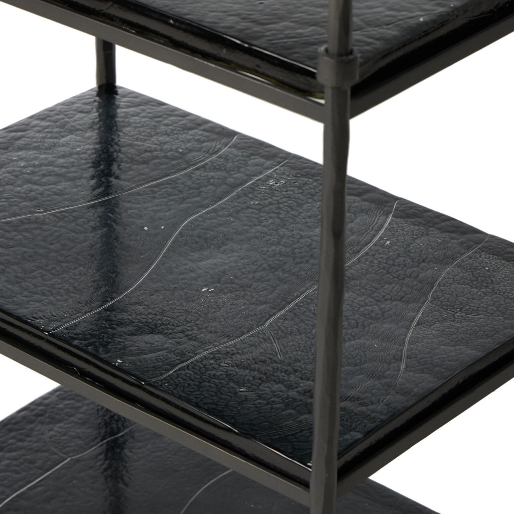 Chariot de bar Teagan en métal forgé