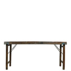 Grande table de mariage vintage en bois naturel