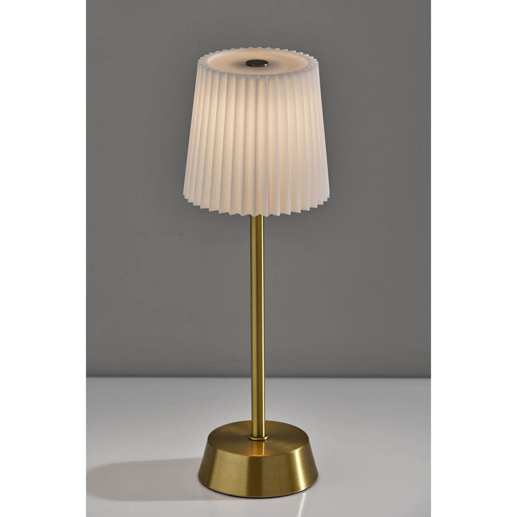 Lampe de table sans fil LED Bobby en laiton antique