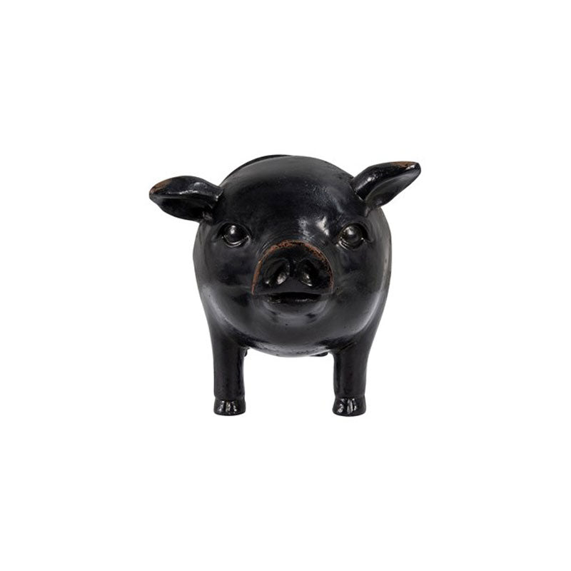 Porte-essuie-tout en métal et résine en forme de cochon