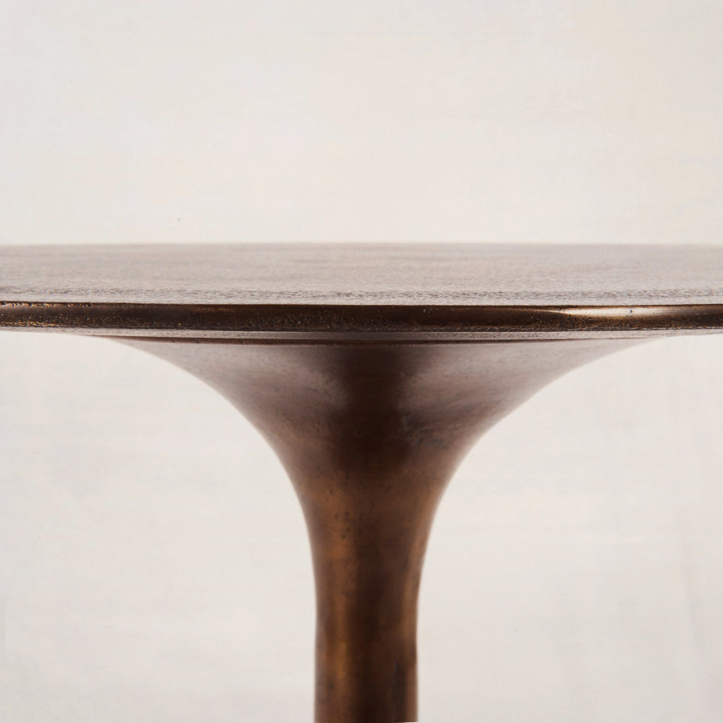 Table d'appoint Felicity pour intérieur/extérieur, finition rouille antique