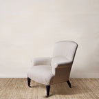 Chaise Miranda en coloris anthracite à rayures françaises