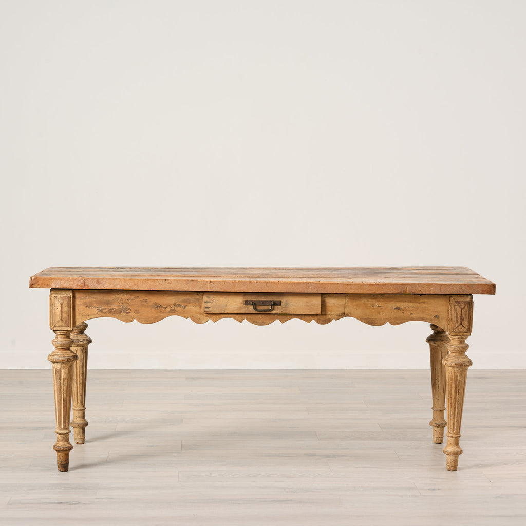 Table de ferme française ancienne du XIXe siècle