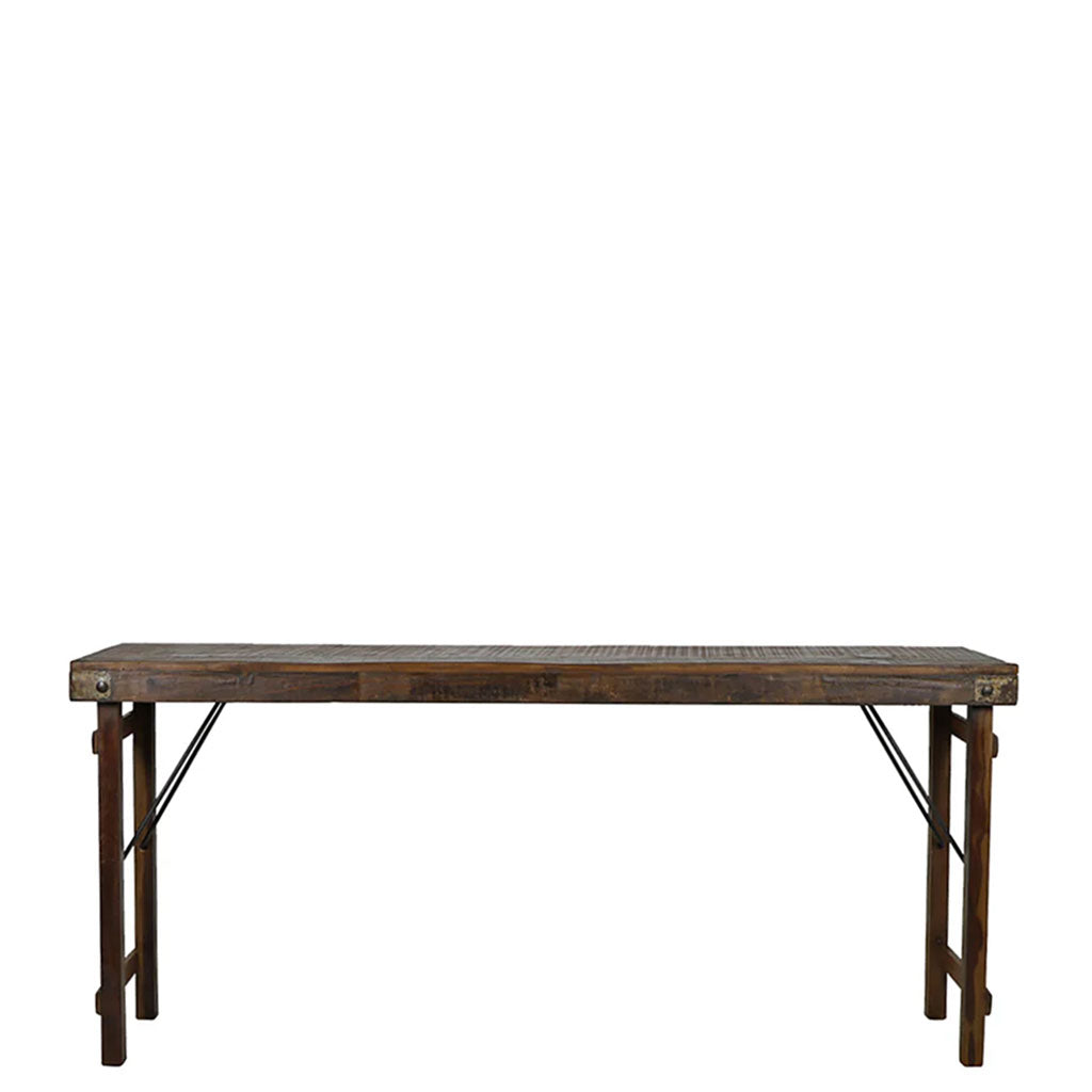 Console de table de mariage vintage en bois naturel