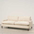 Canapé Grady recouvert de tissu Sunbrella et Kidproof, motif géométrique en laiton (86)