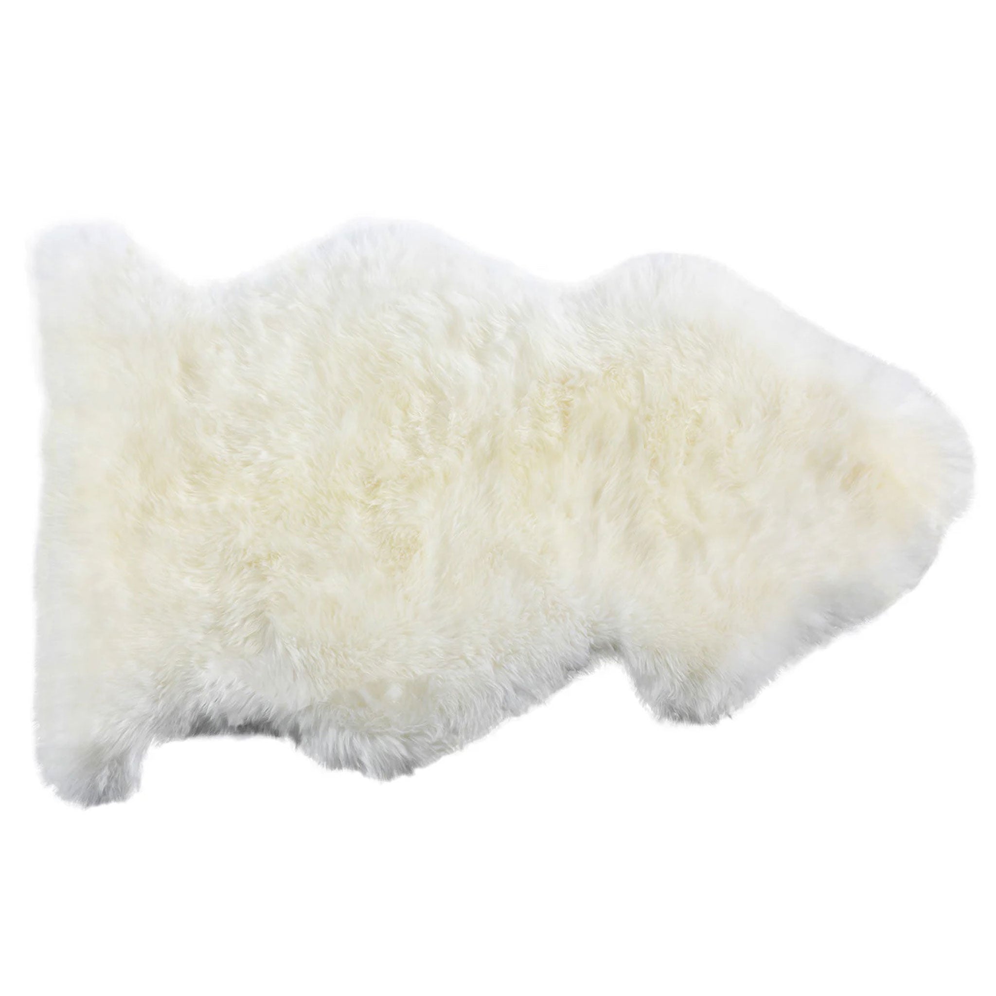 Peau de mouton australienne simple couleur ivoire