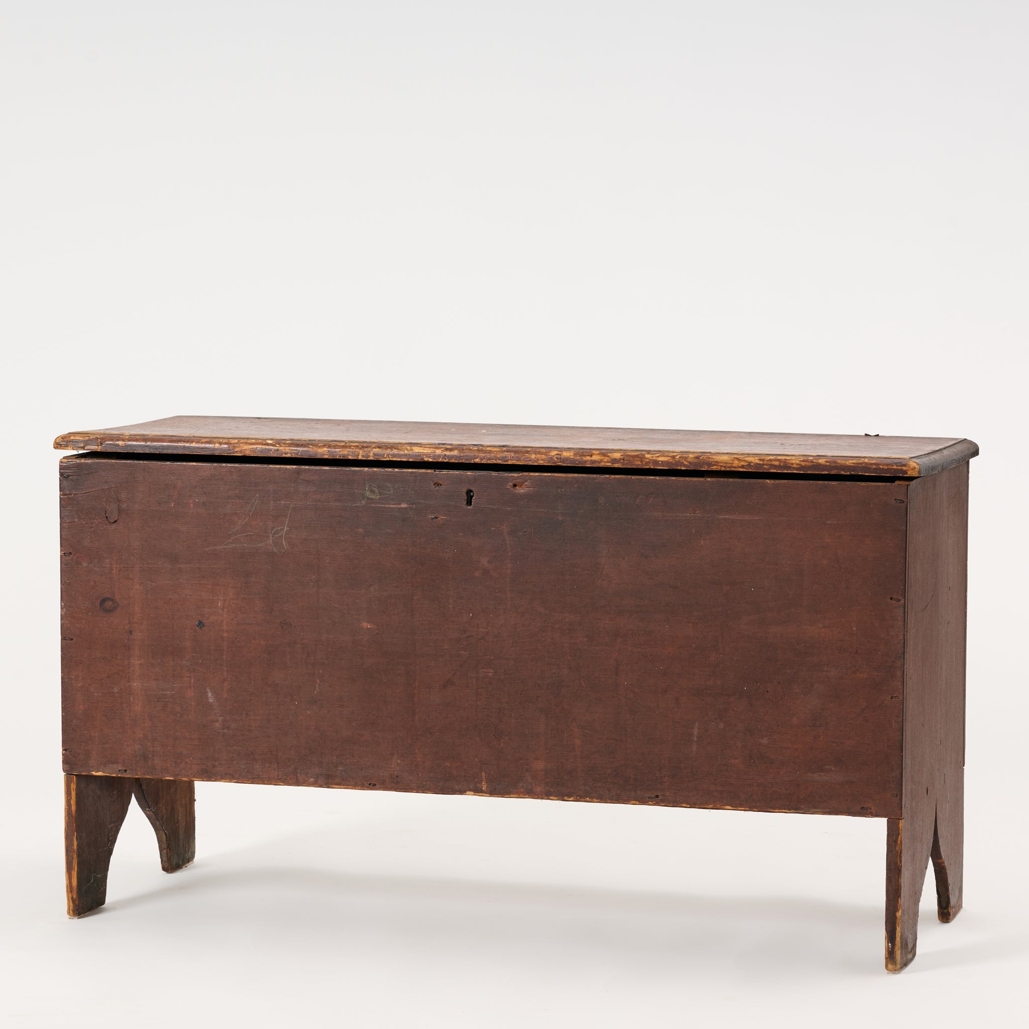 Coffre à couvertures ancien à couvercle relevable, vers 1790-1830