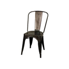 Chaise d'appoint en métal Metropolis couleur canon de fusil