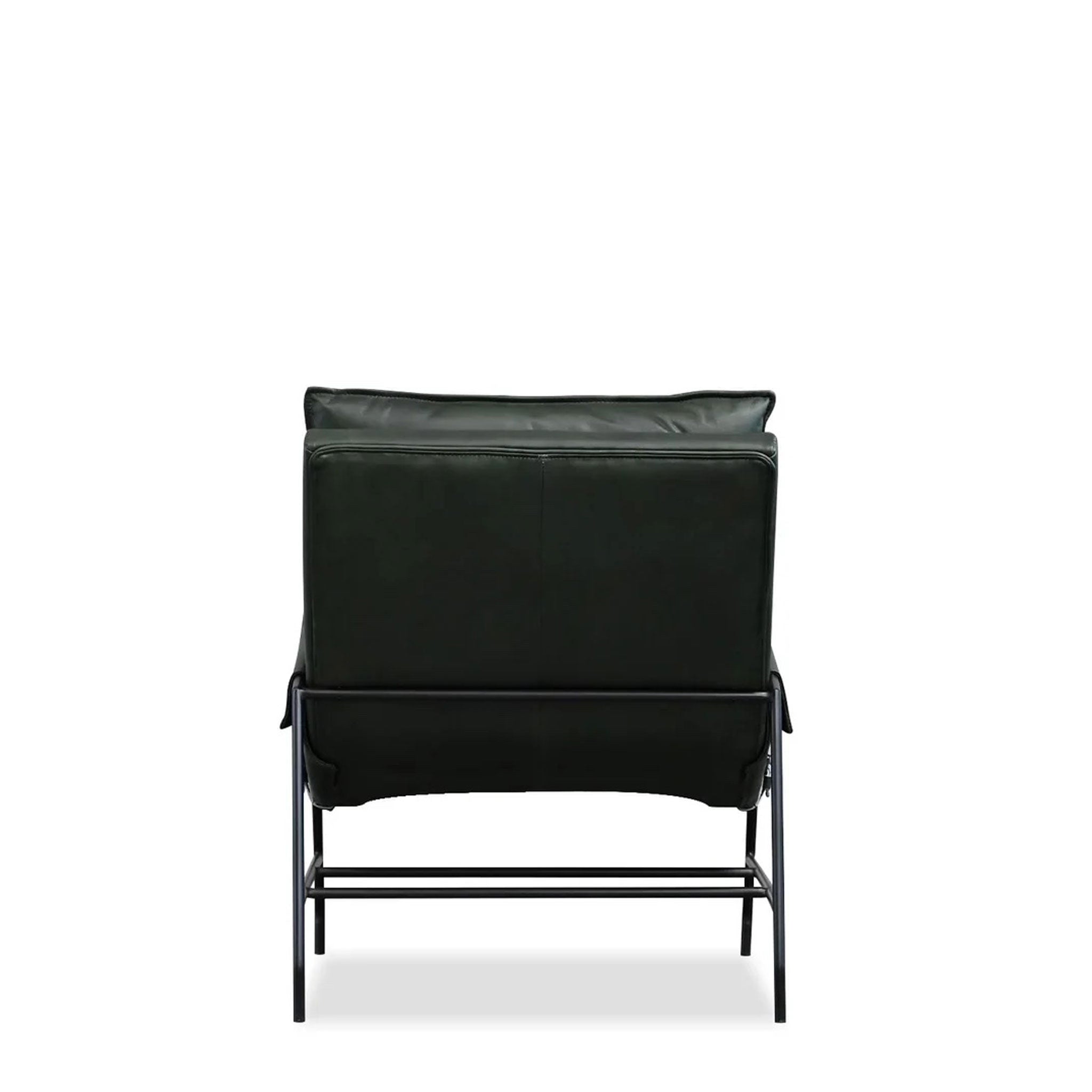 Fauteuil Marcus en cuir vert mousse
