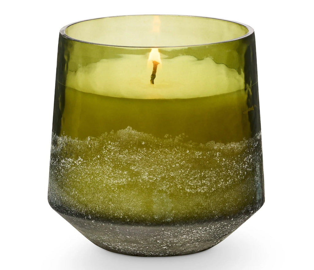 Bougie en verre de la Baltique au sapin et au cèdre