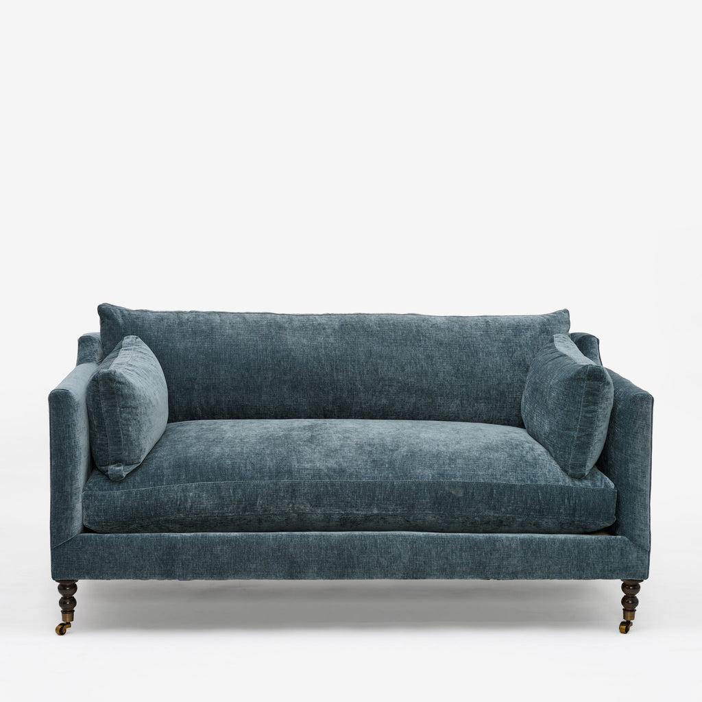 Canapé Madeline en cuir bleu fédéral robuste (71)
