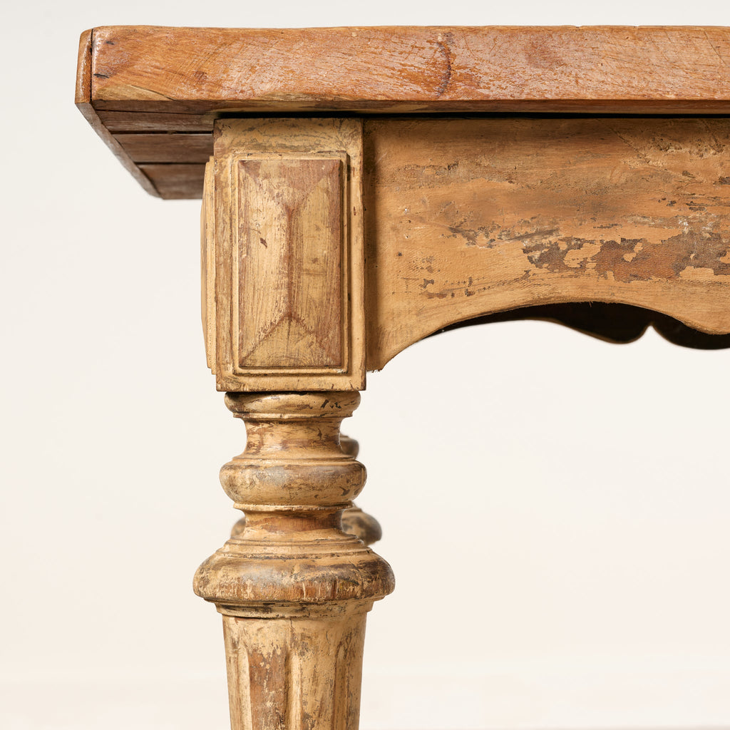 Table de ferme française ancienne du XIXe siècle